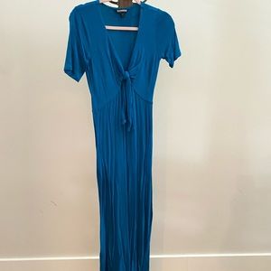 Express Jersey tie peep hole Maxi Dress